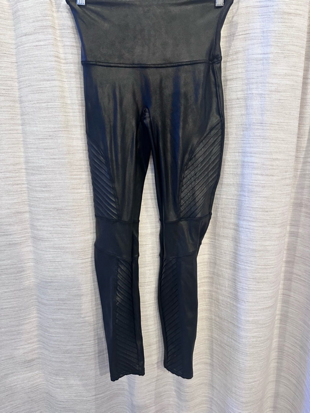SPANX Black Moto Leggings- Large